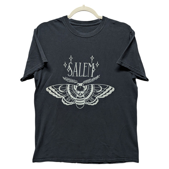 Y2K Salem Massachusetts Death-Head Moth skull t shirt - Picture 1 of 6